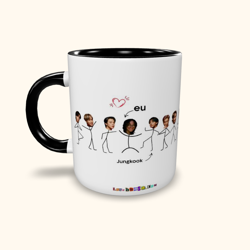 Caneca de Cerâmica Personalizada - BTS - Rostinhos