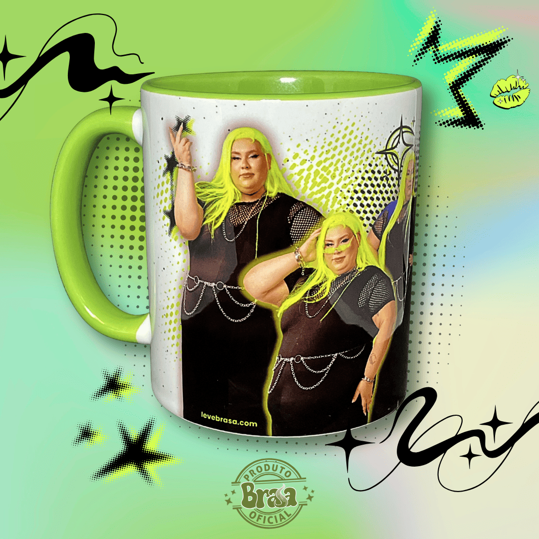 Caneca de Cerâmica Madrinha - Se é verde é saudável