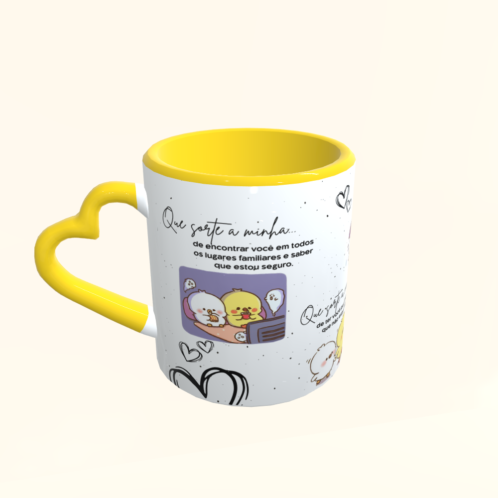 Caneca de Cerâmica Dia dos Namorados - Pato-da vida