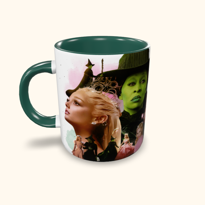 Caneca de Cerâmica Filmes - Wicked - Pink goes good with green