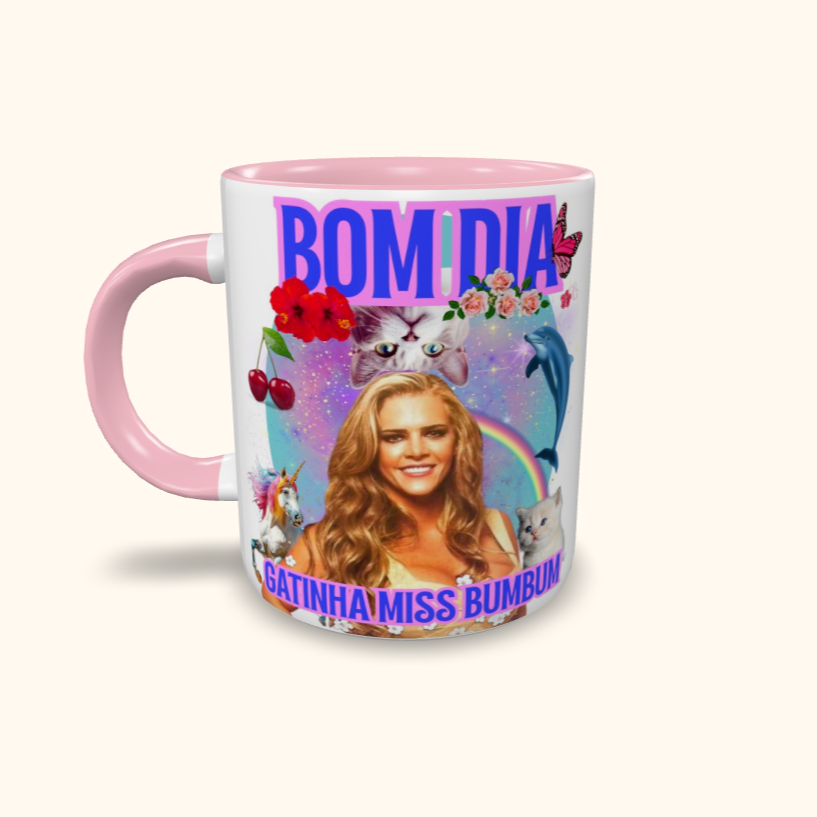 Caneca de Cerâmica Bom dia Gatinha