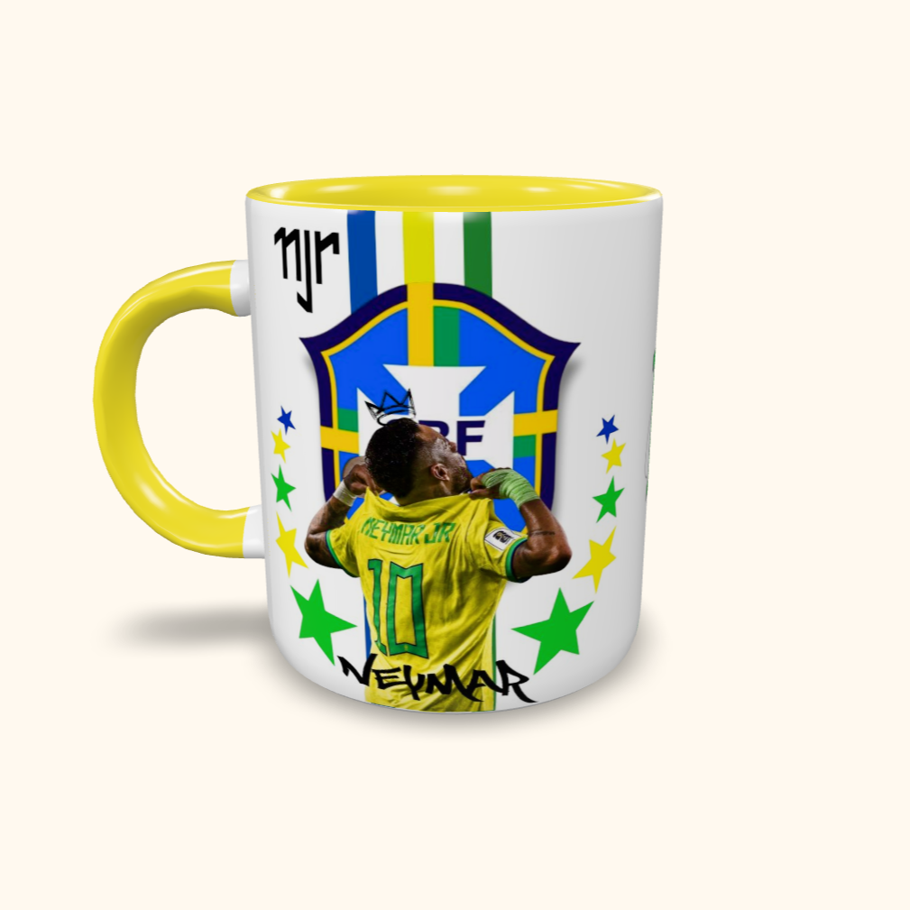 Caneca de Cerâmica Futebol - Neymar - Copa 2026
