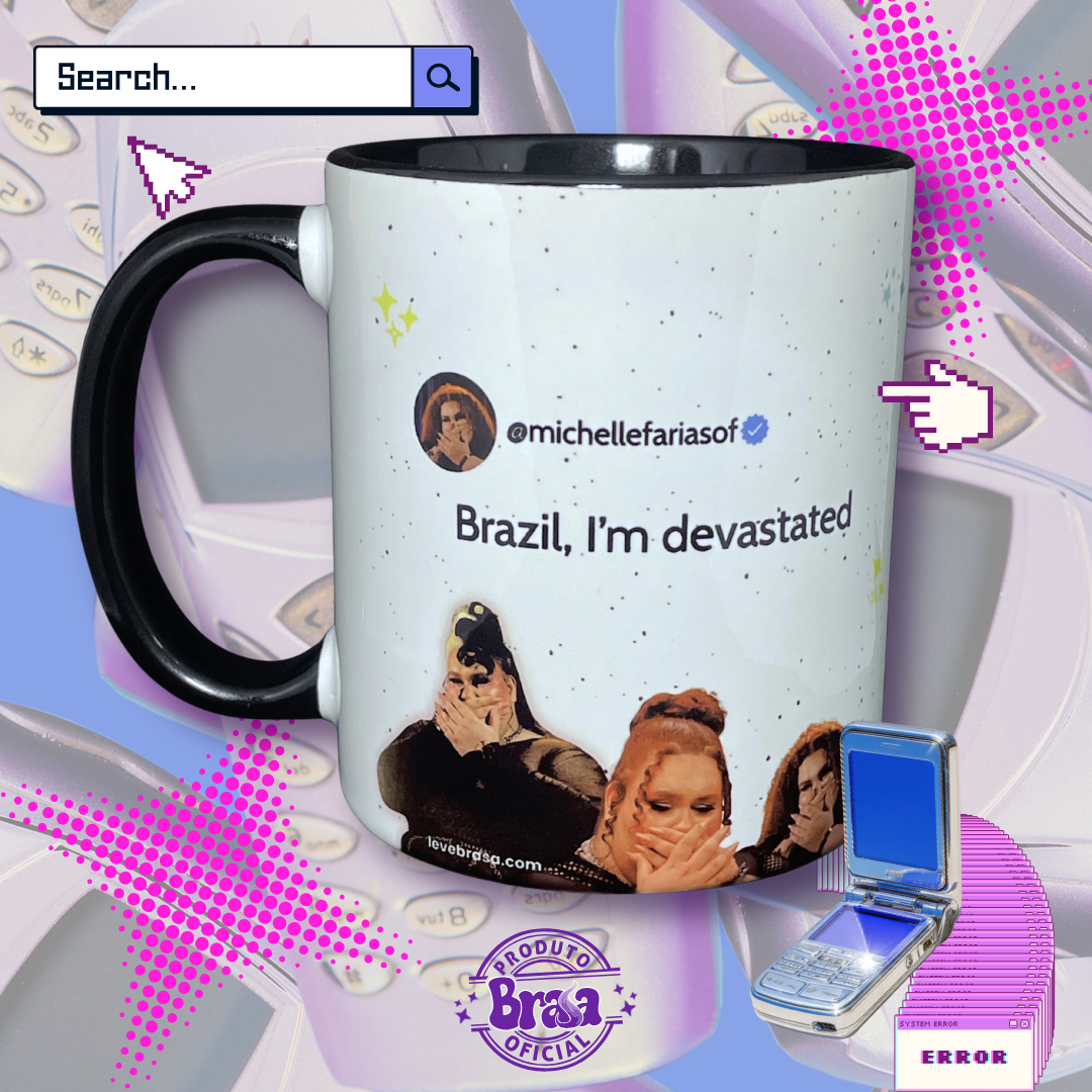 Caneca de Cerâmica Madrinha - Brazil, I'm devastated