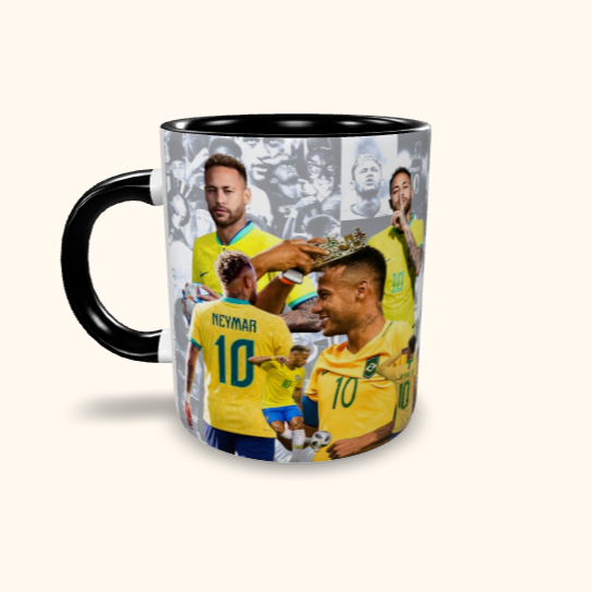 Caneca de Cerâmica Futebol - Neymar - Brasil
