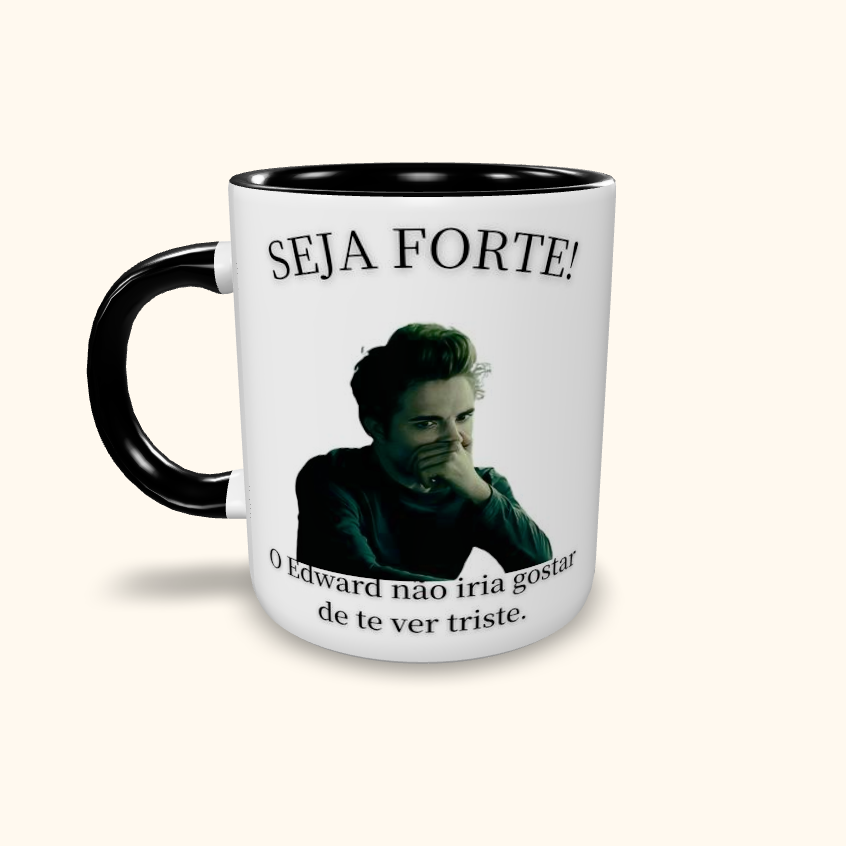 Caneca de Cerâmica Seja Forte Crepúsculo - Edward