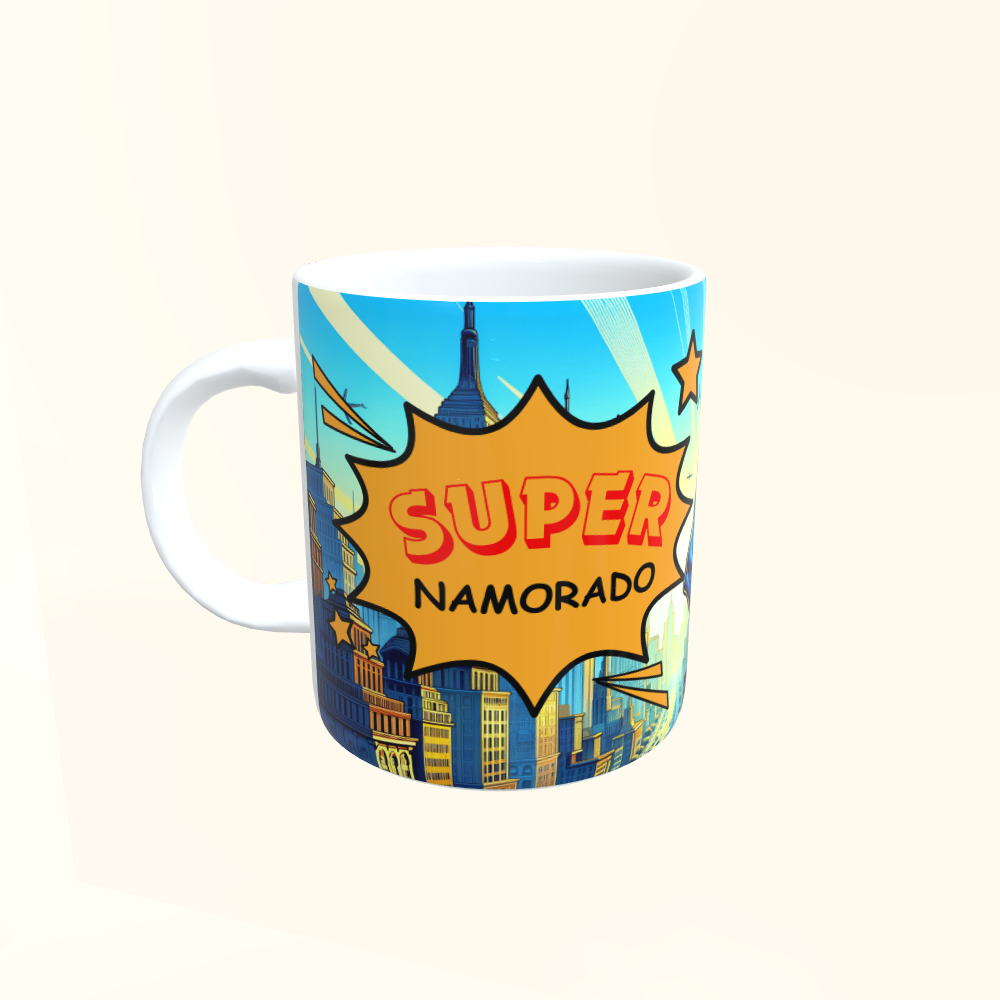 Caneca de Cerâmica Dia dos Namorados - Super namorado