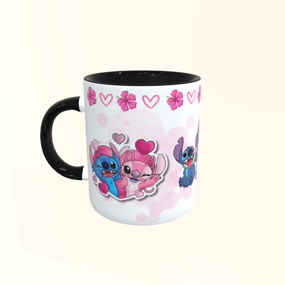 Caneca de Cerâmica Filmes - Stitch & Angel