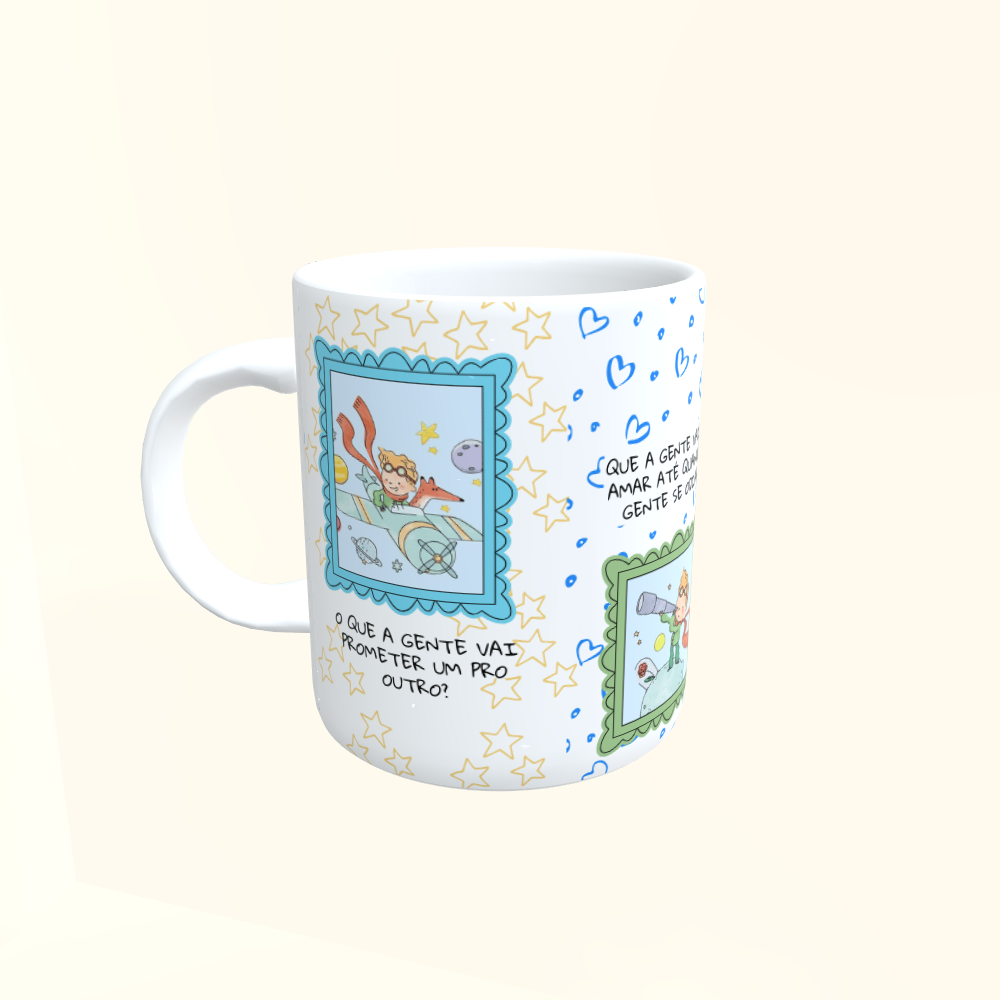 Caneca de Cerâmica Dia dos Namorados - Pequeno Príncipe
