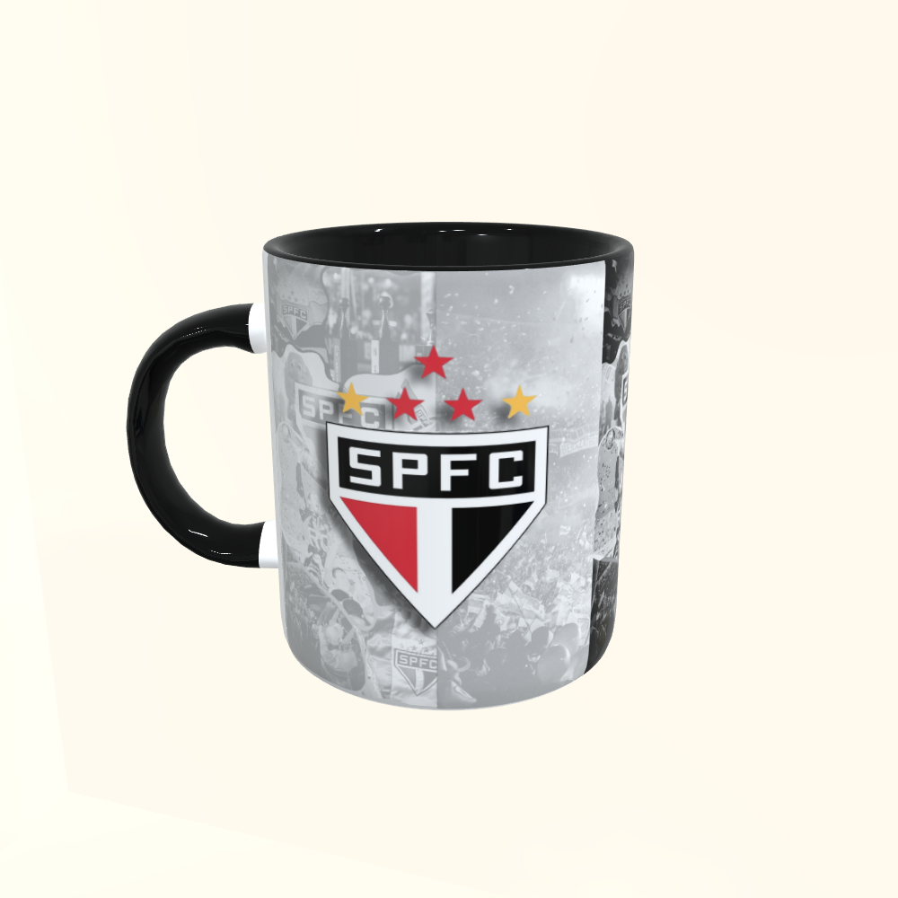Caneca de Cerâmica Futebol - São Paulo - Brasão
