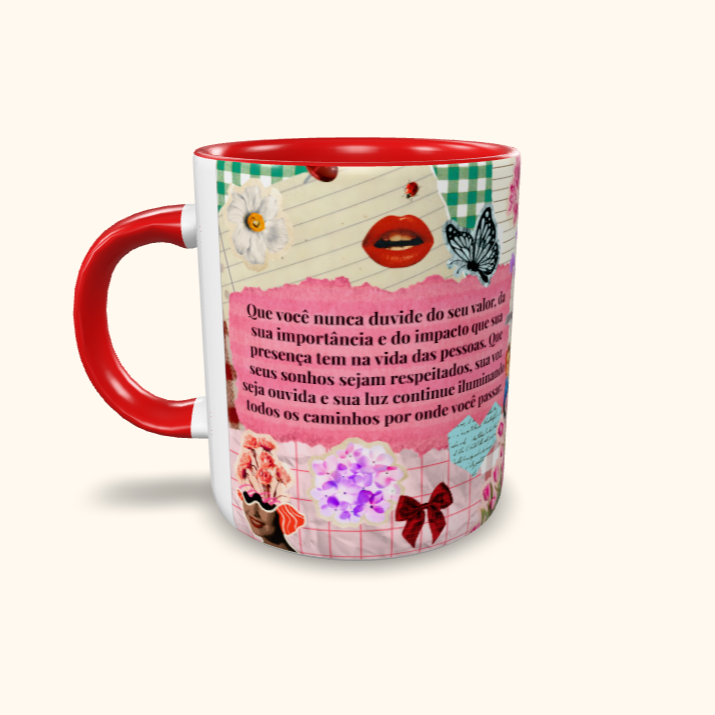 Caneca de Cerâmica Dia das Mulheres - Colagem