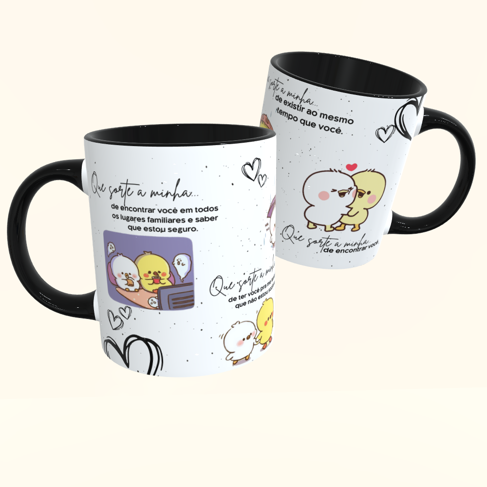 Caneca de Cerâmica Dia dos Namorados - Pato-da vida