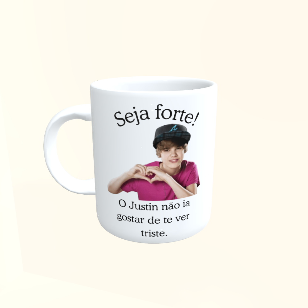 Caneca de Cerâmica Artistas - Justin Bieber