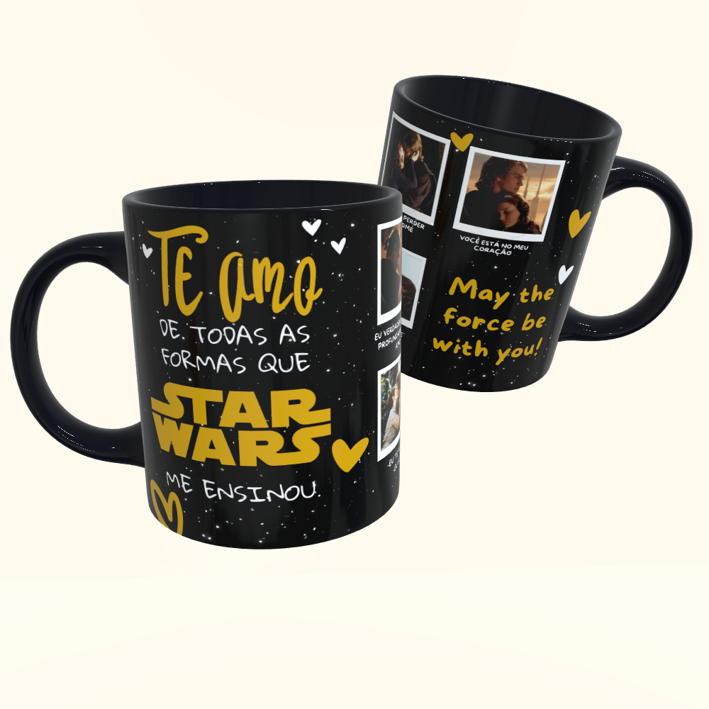 Caneca de Cerâmica Dia dos Namorados - Star Wars - Tarja