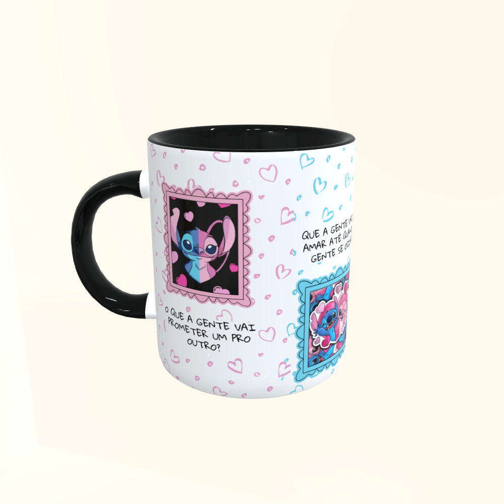 Caneca de Cerâmica Dia dos Namorados - Stitch