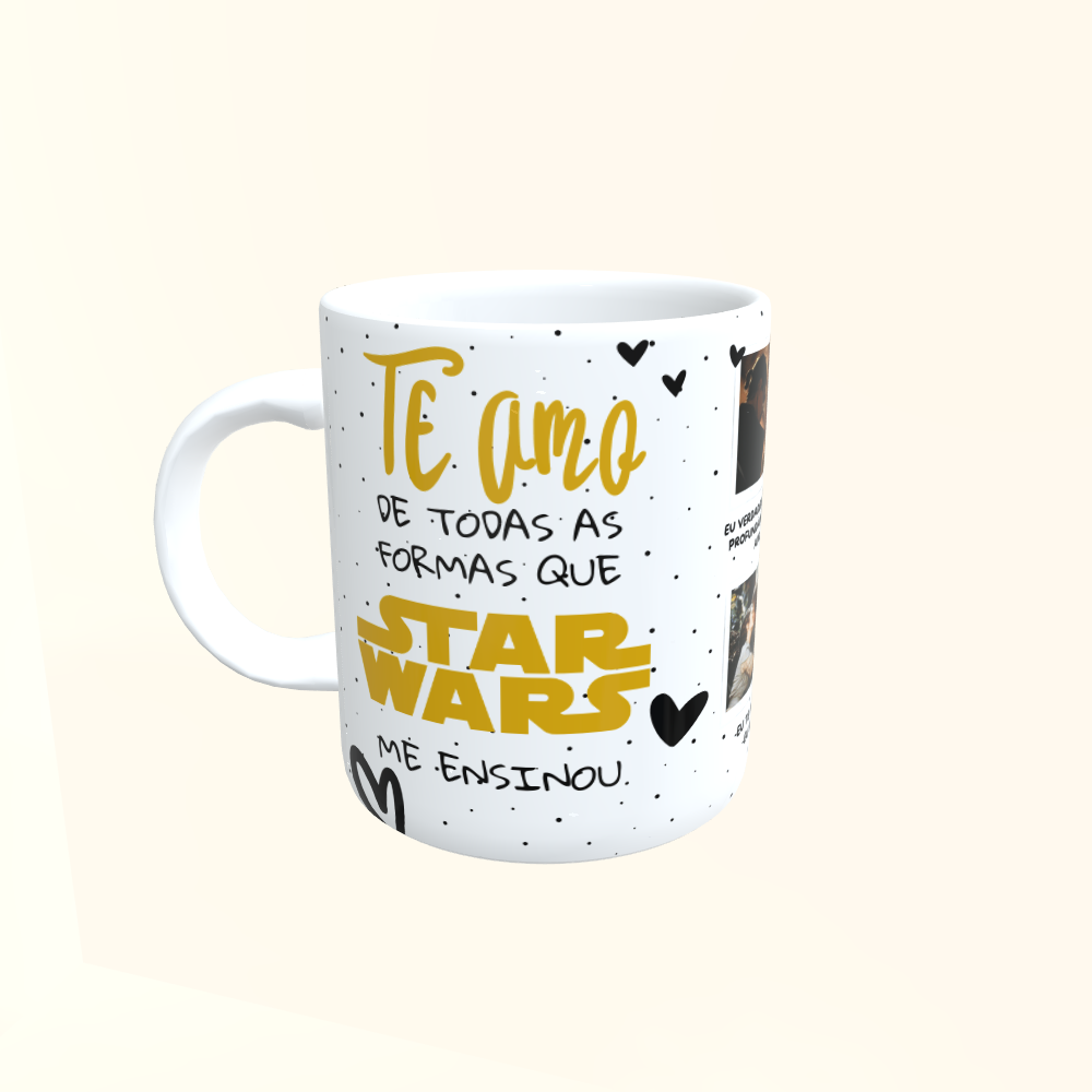 Caneca de Cerâmica Dia dos Namorados - Star Wars