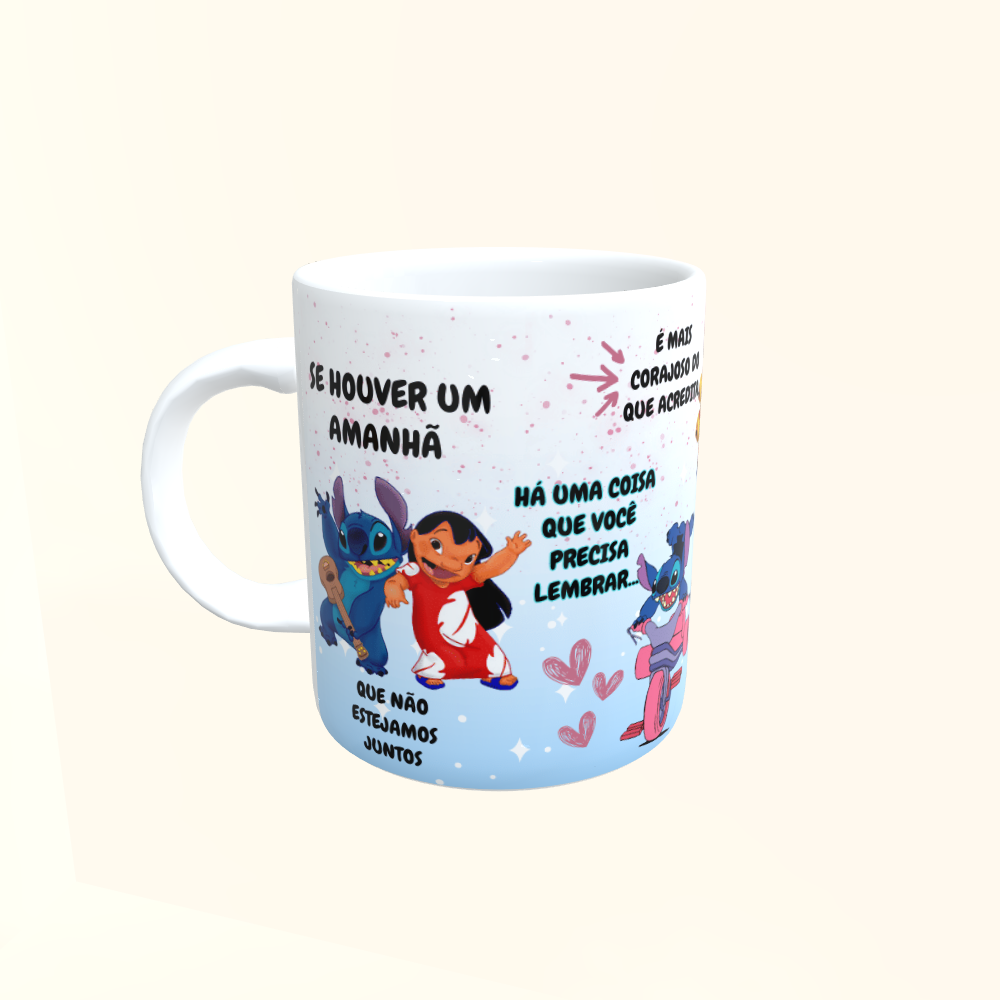 Caneca de Cerâmica Filmes - Stitch - Se houver um amanhã