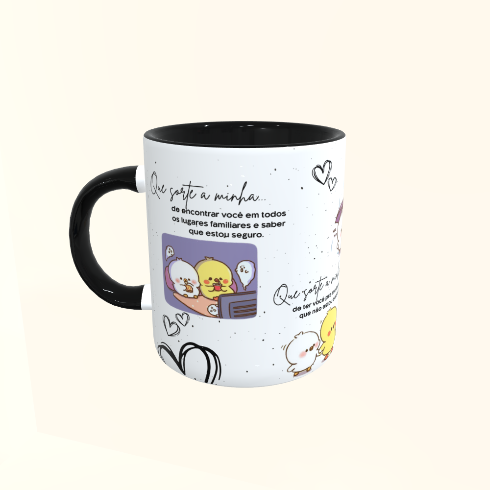 Caneca de Cerâmica Dia dos Namorados - Pato-da vida
