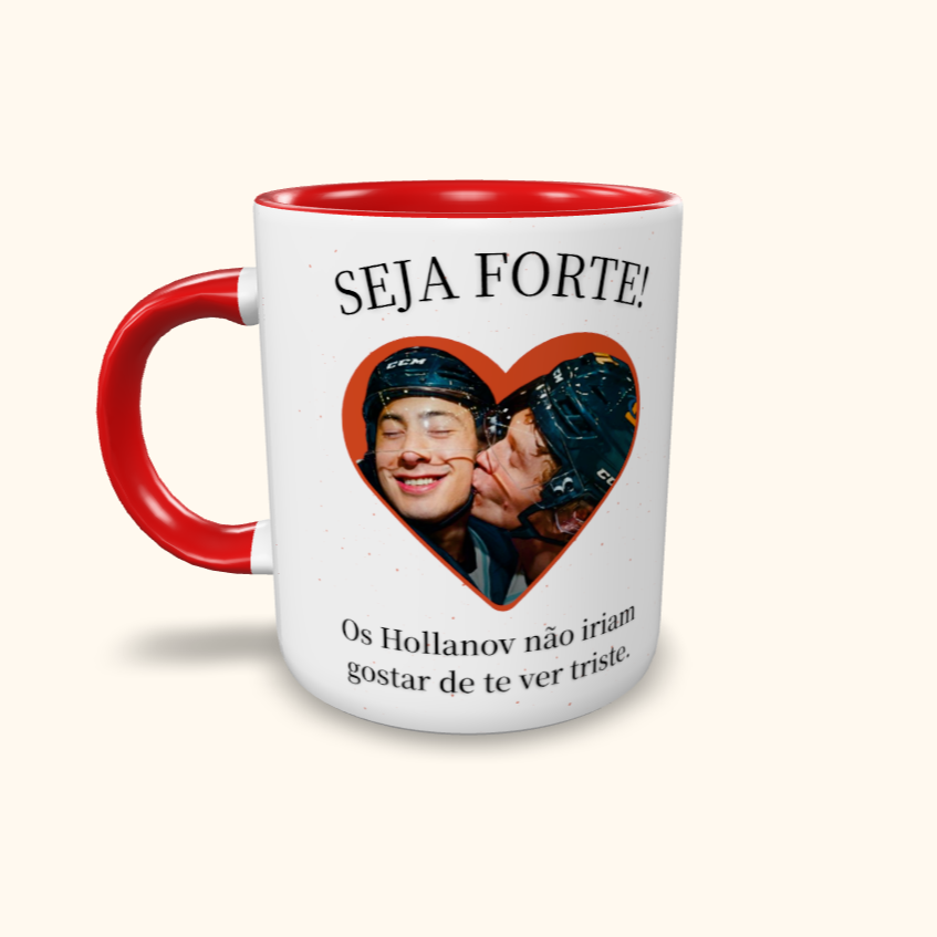 Caneca de Cerâmica Heated Rivalry - Seja forte! - Hollanov