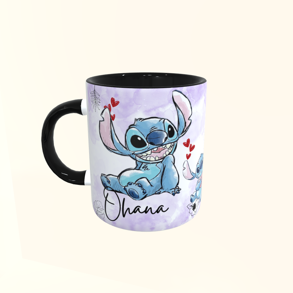 Caneca de Cerâmica Filmes - Stitch - Ohana