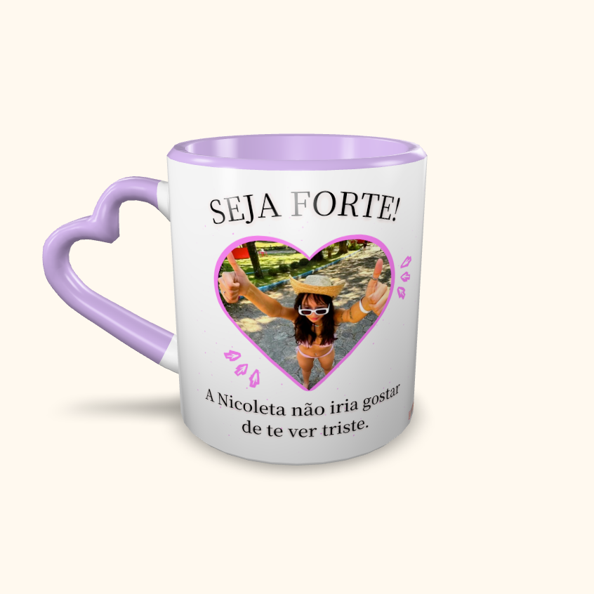 Caneca de Cerâmica Nicoleta - Seja Forte