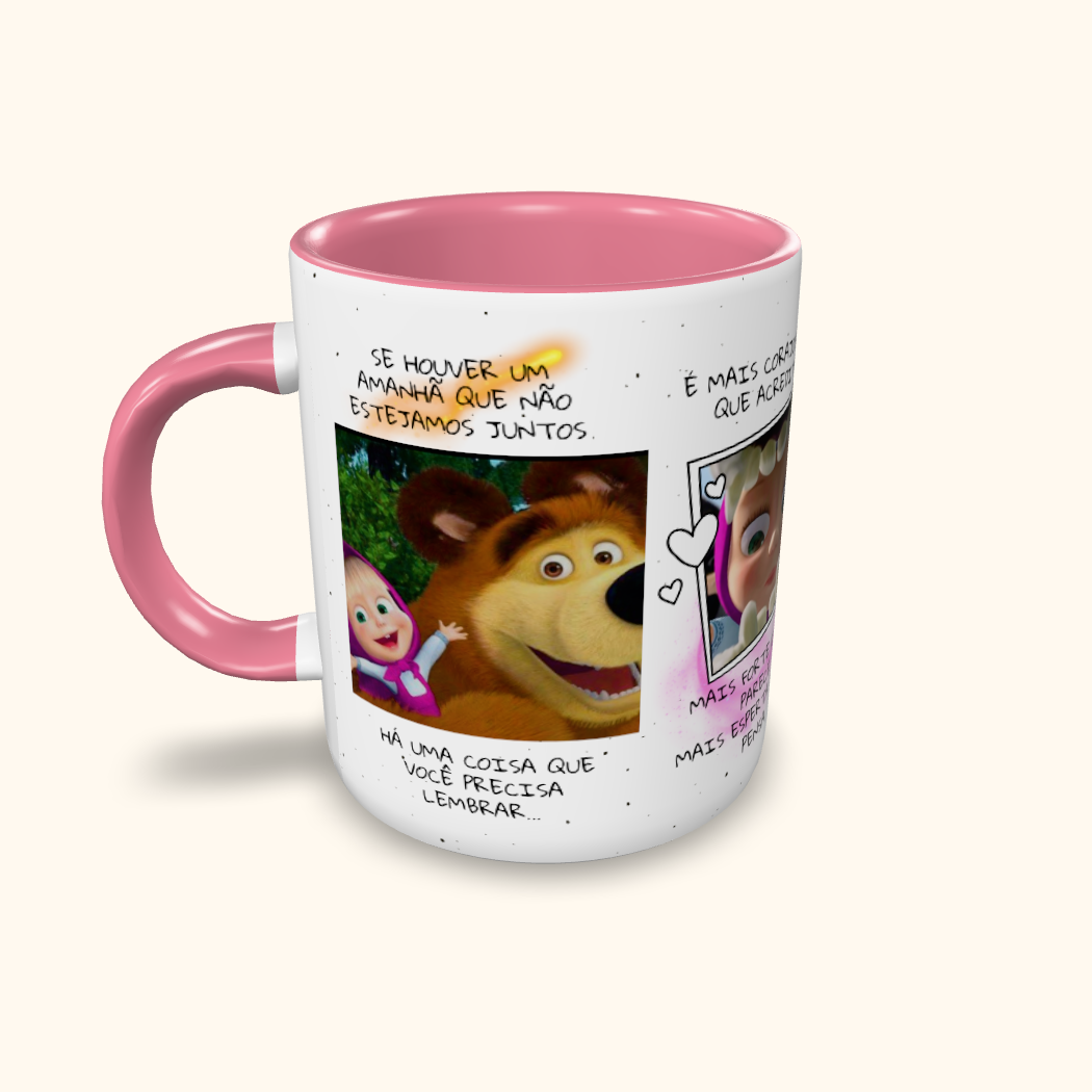 Caneca de Cerâmica Masha e o Urso - Se Houver um Amanhã