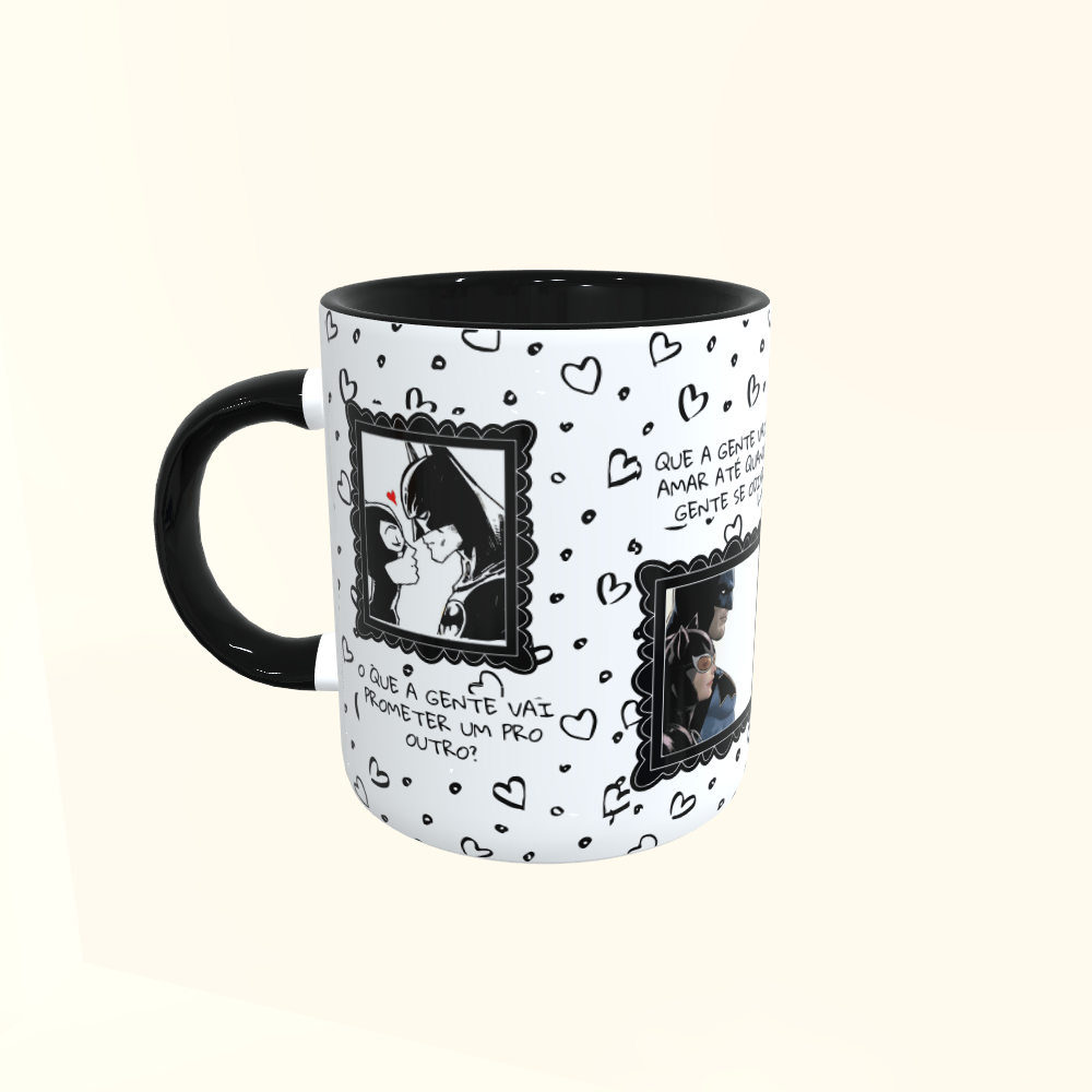 Caneca de Cerâmica Dia dos Namorados - Batman & Mulher Gato
