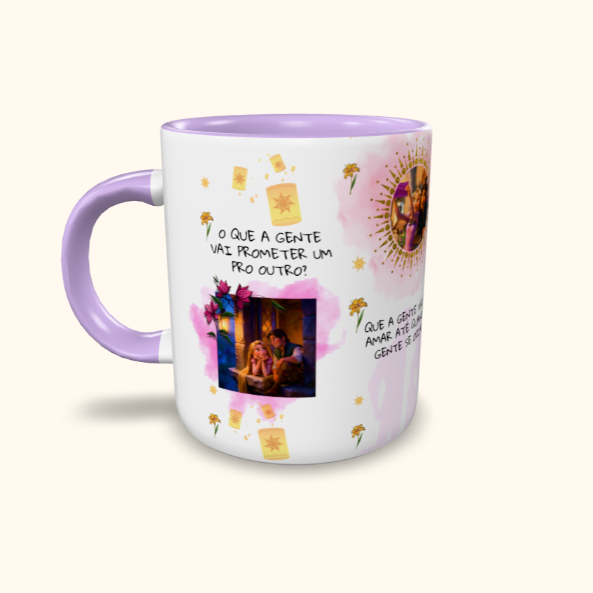 Caneca de Cerâmica Enrolados - O que a gente vai prometer