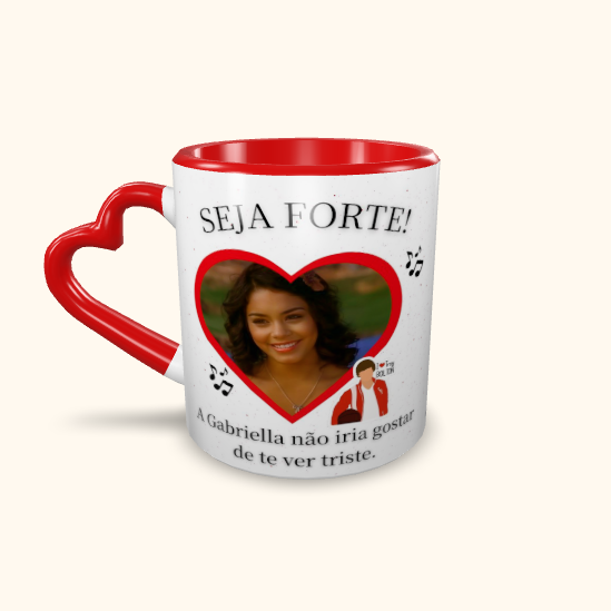 Caneca de Cerâmica Seja Forte High School Musical - Gabriella
