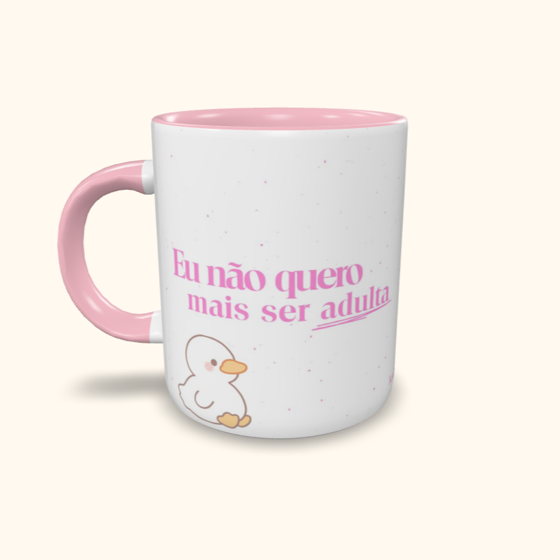 Caneca de Cerâmica Não quero ser adulta