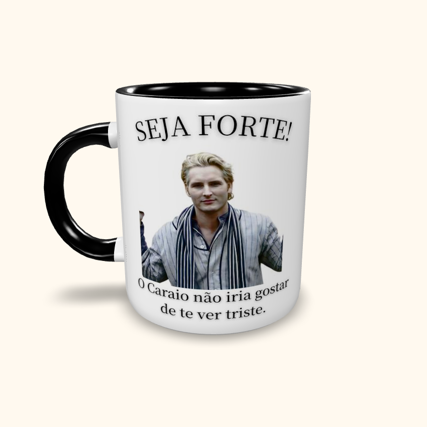 Caneca de Cerâmica Seja Forte Crepúsculo - Caraio