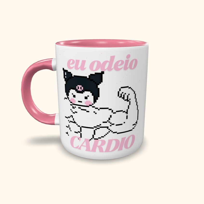 Caneca de Cerâmica Eu odeio cardio