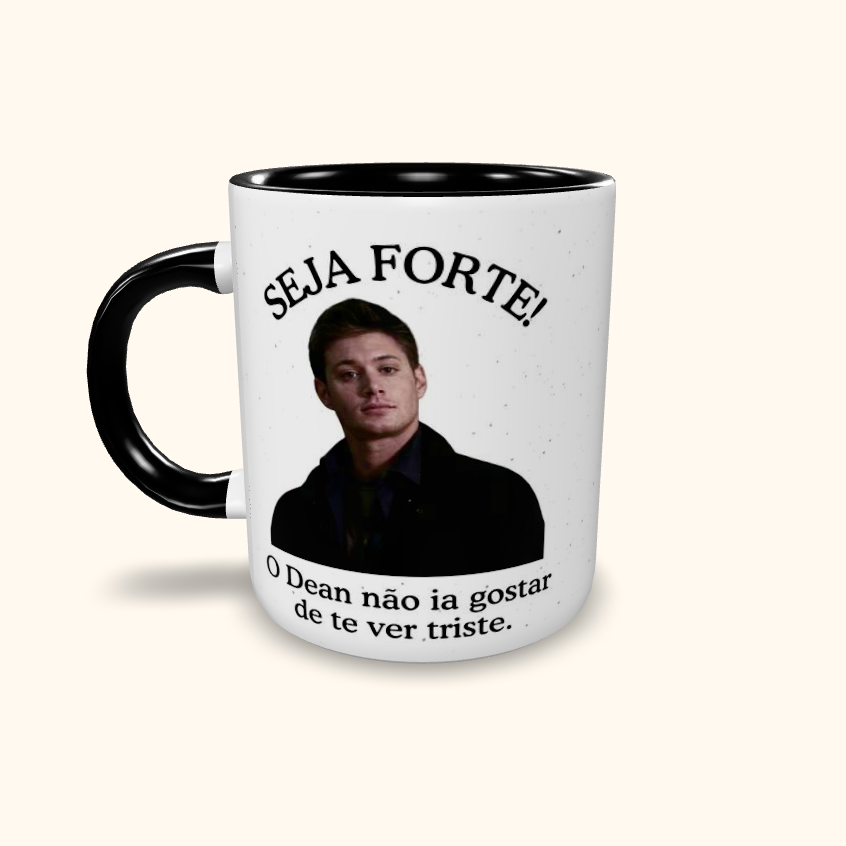 Caneca de Cerâmica Seja Forte Supernatural - Dean