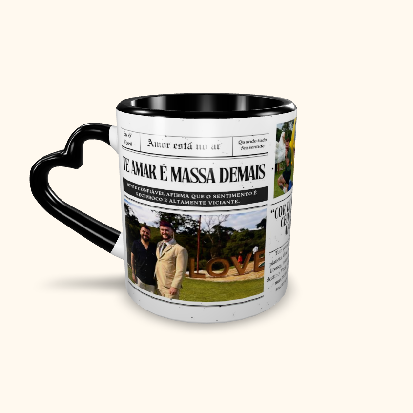 Caneca de Cerâmica Personalizada - Dia dos Namorados - Jornal do amor
