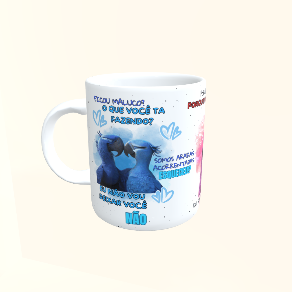 Caneca de Cerâmica Dia dos Namorados - Amor Animado