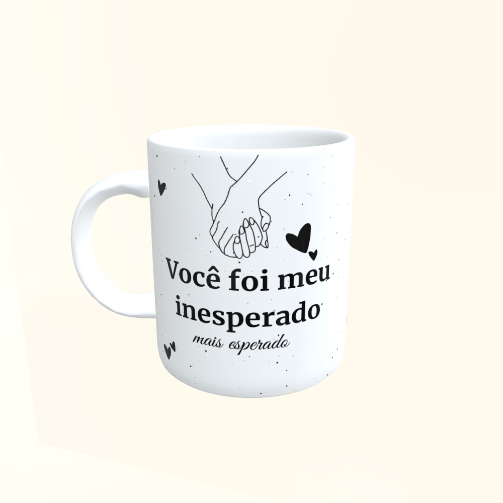 Caneca de Cerâmica Dia dos Namorados - Meu inesperado