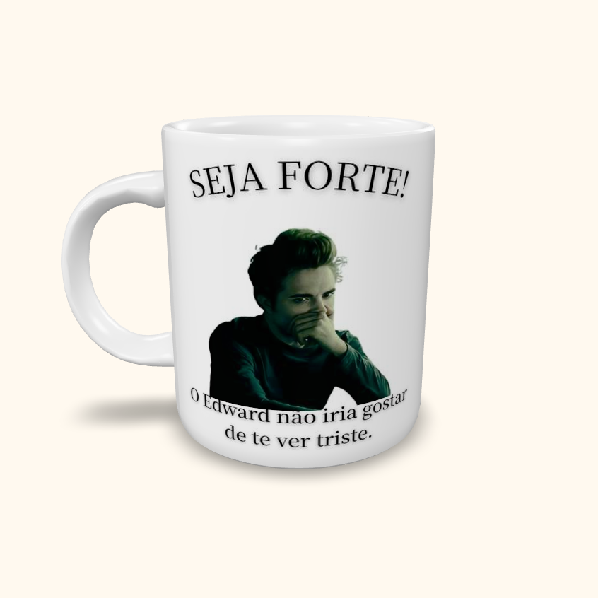Caneca de Cerâmica Seja Forte Crepúsculo - Edward