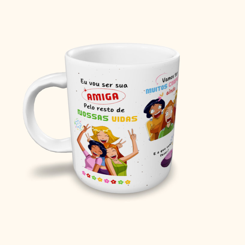 Caneca de Cerâmica Amiga pelo resto de nossas vidas - 3 espiãs demais