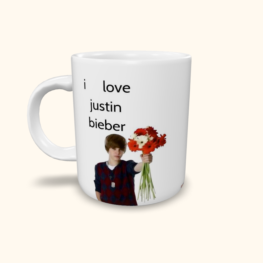 Caneca de Cerâmica I Love Justin Bieber