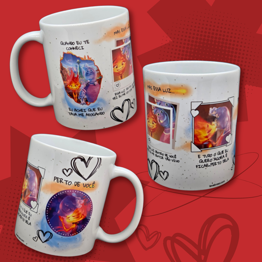 Caneca de Cerâmica Dia dos Namorados - Faísca e Gota