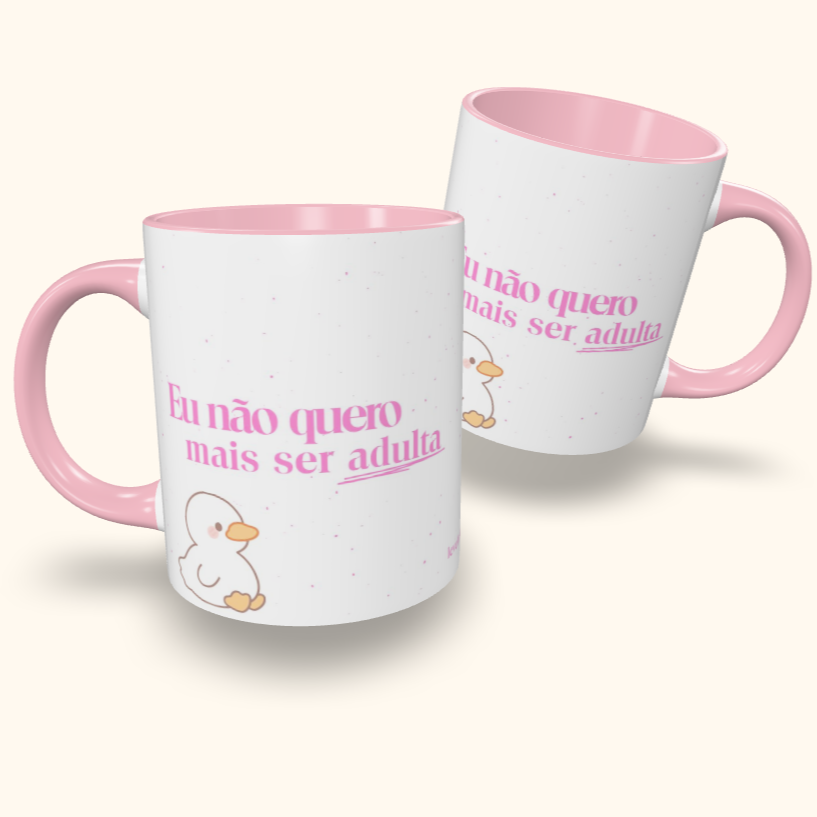 Caneca de Cerâmica Não quero ser adulta