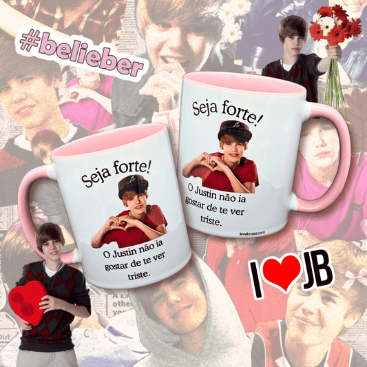 Caneca de Cerâmica Artistas -  Justin Bieber