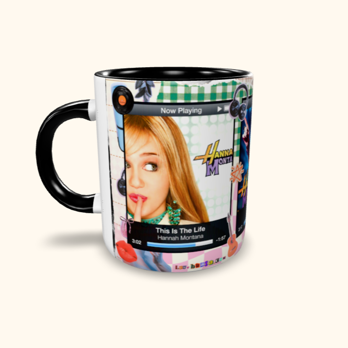 Caneca de Cerâmica Hannah Montana MP3