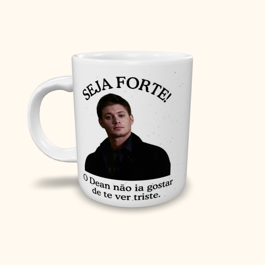 Caneca de Cerâmica Seja Forte Supernatural - Dean