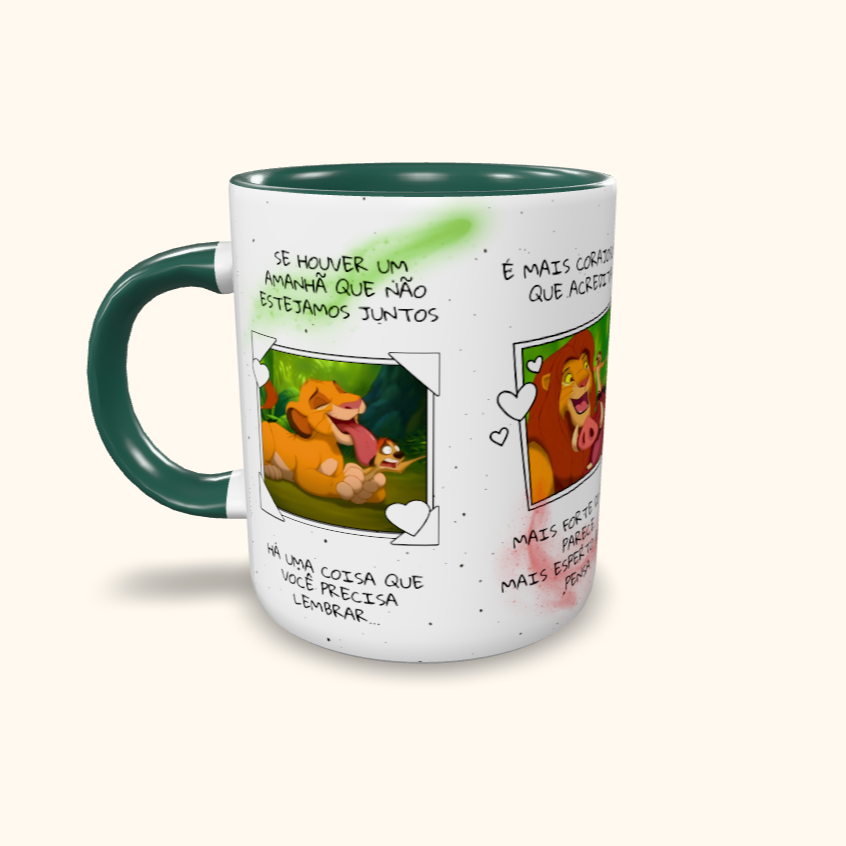 Caneca de Cerâmica Rei Leão - Se Houver um Amanhã