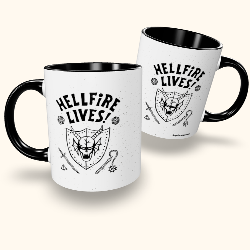 Caneca de Cerâmica Stranger Things - Hellfire Lives