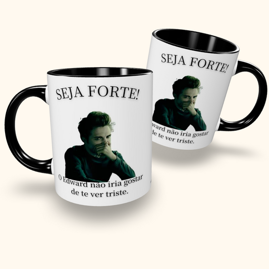 Caneca de Cerâmica Seja Forte Crepúsculo - Edward
