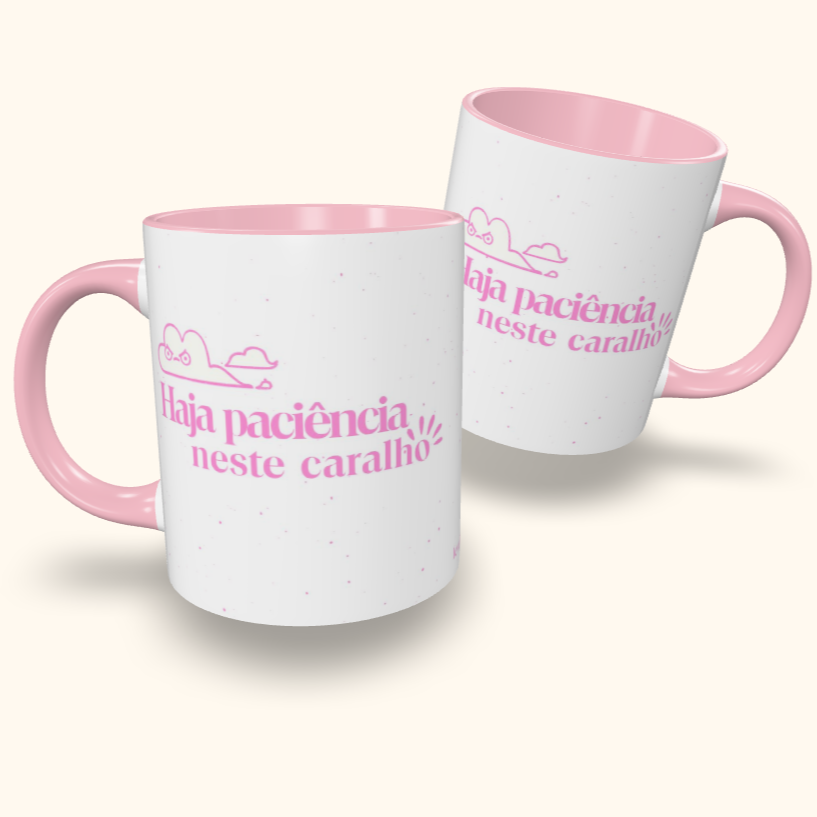 Caneca de Cerâmica Haja paciência