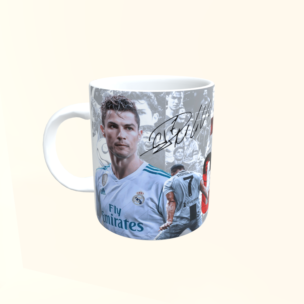 Caneca de Cerâmica Futebol - Cristiano Ronaldo - CR7