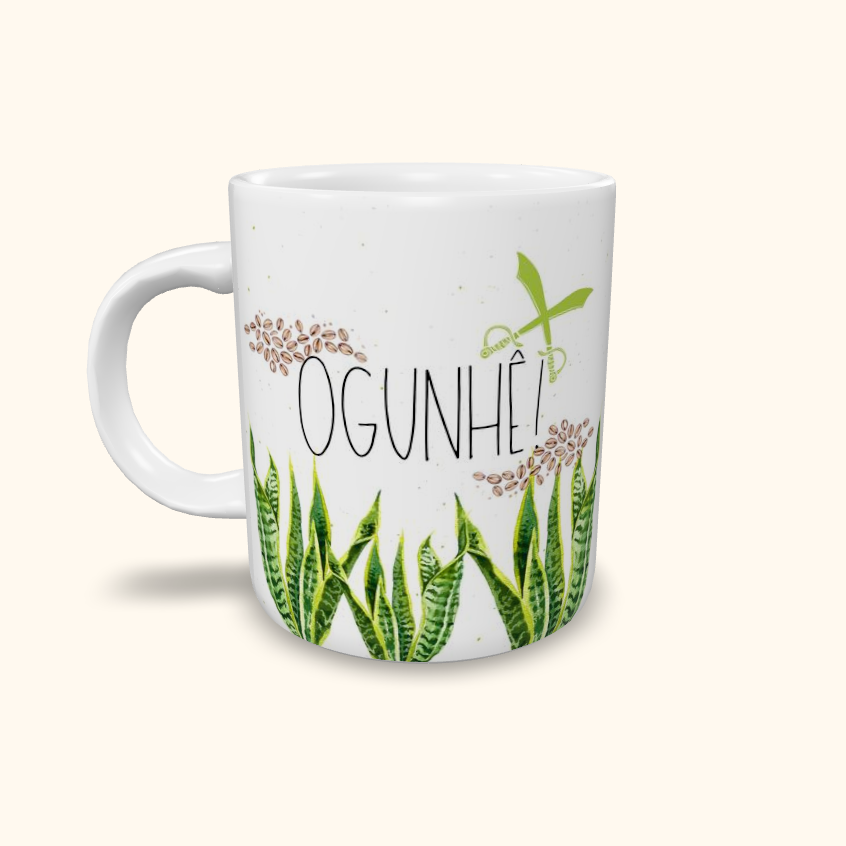 Caneca de Cerâmica Saudação - Ogum