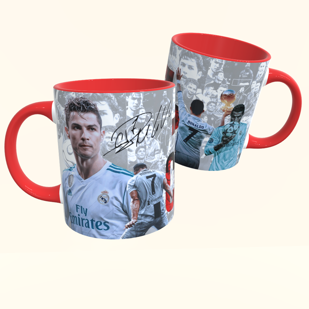 Caneca de Cerâmica Futebol - Cristiano Ronaldo - CR7